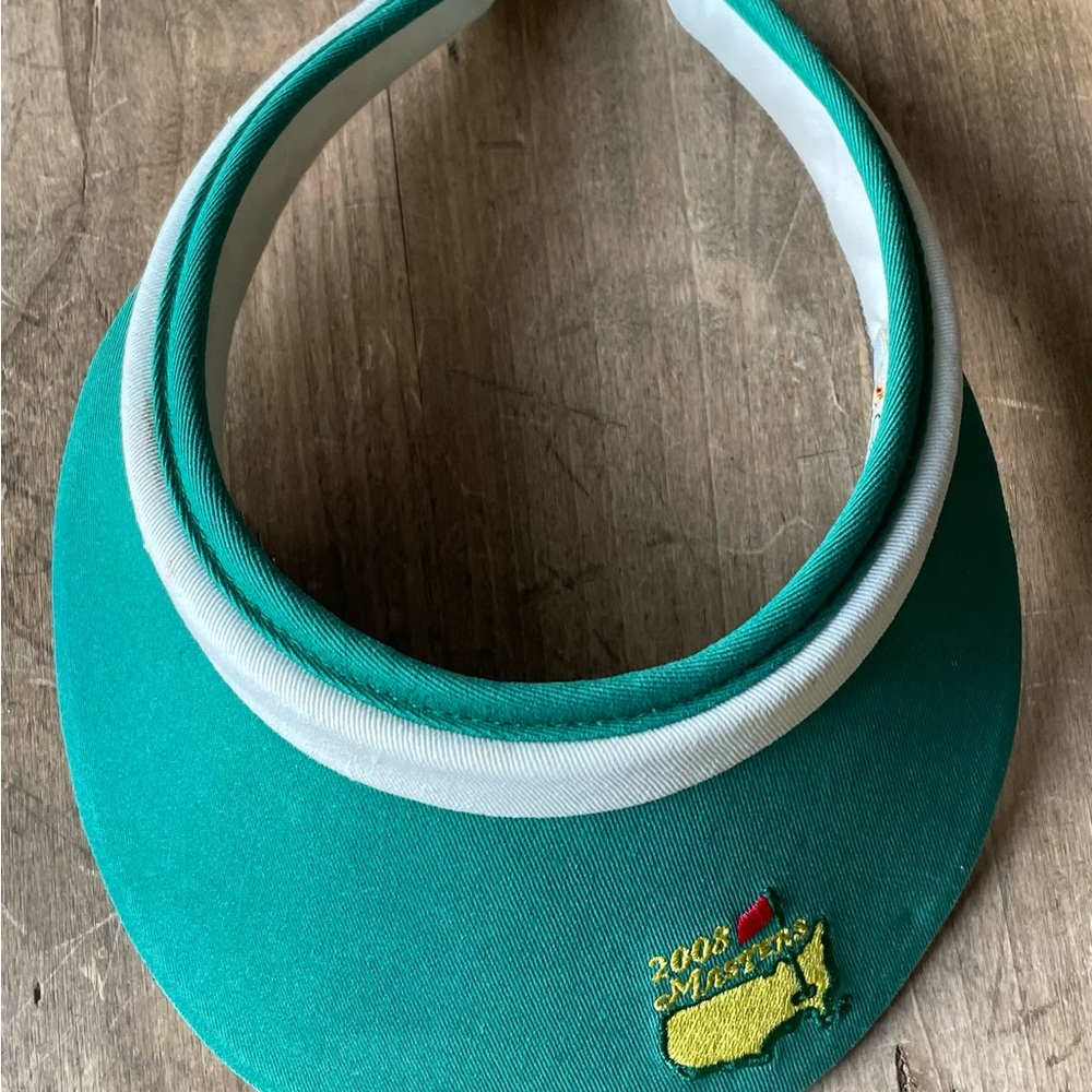 Women's 2008 Masters Golf Tournament Green & White Visor - Picture 2 of 6